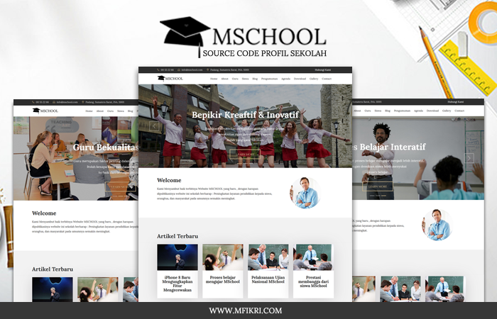 MSCHOOL - Source Code Web Profil Sekolah [Full Responsive]